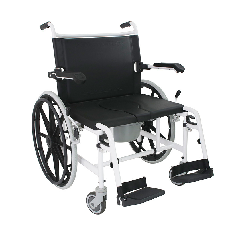 Heavy Duty Aluminum Commode Wheelchair