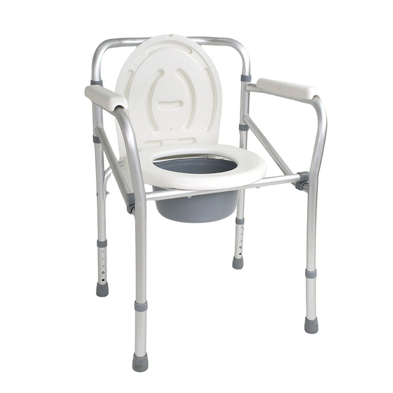 Easy Folding Aluminum Commode Chair