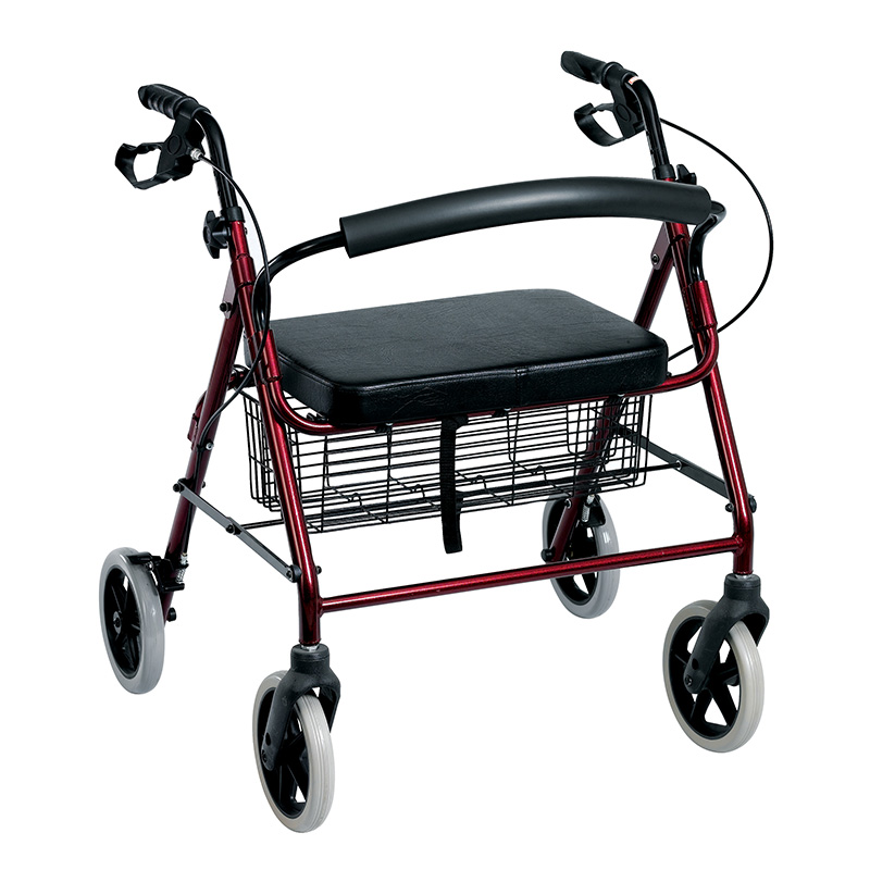 Rollator din aluminiu extra lat cu scaun