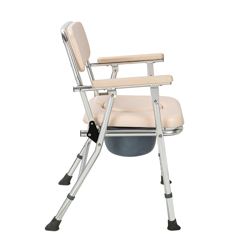Comfortable Aluminum Commode Chair With Armrest