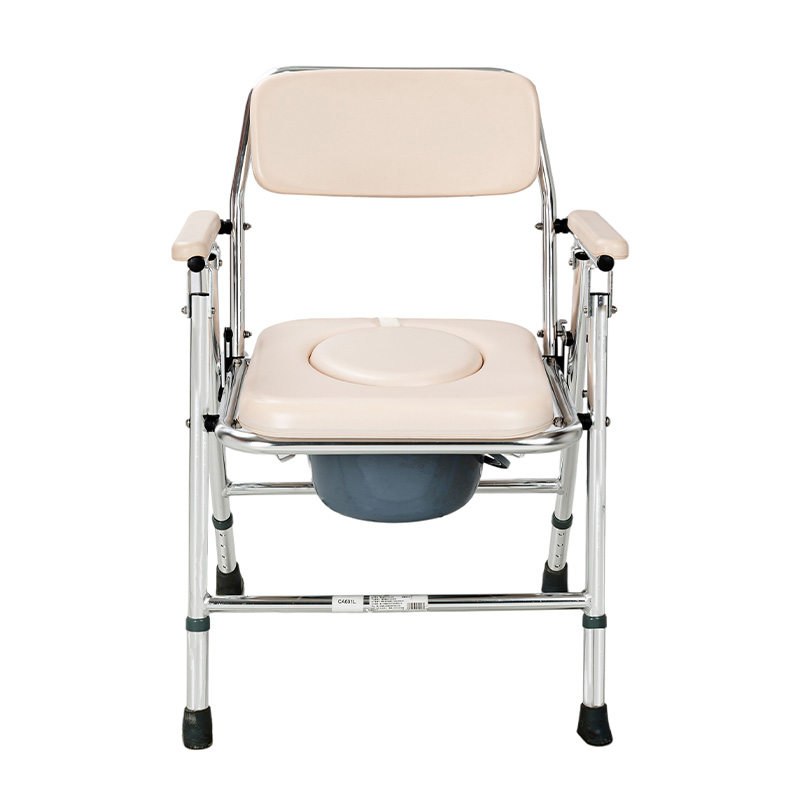 Comfortable Aluminum Commode Chair With Armrest