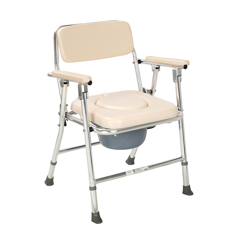 Comfortable Aluminum Commode Chair With Armrest
