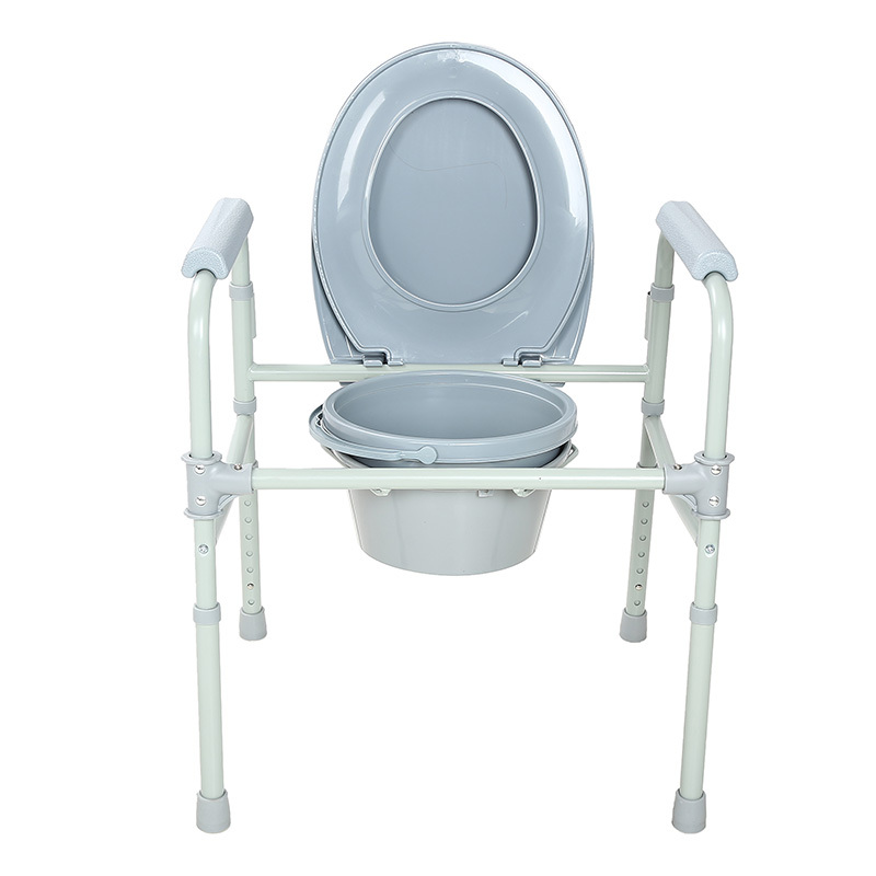 Extra Wide Steel Commode Chair