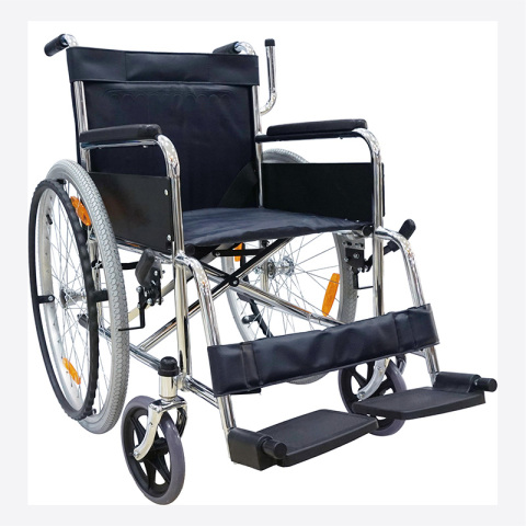 Fauteuil roulant manuel en acier médical