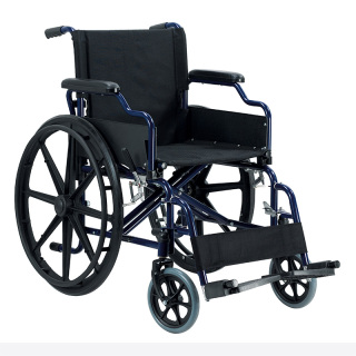Hospital Steel Wheelchair With Flip Up Armrest