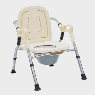 Cómoda silla con inodoro de acero