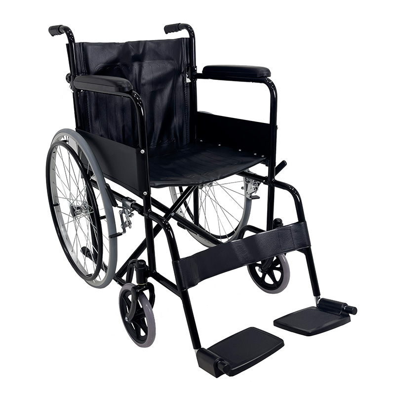 Scaun cu rotile manual de bază din oțel Scaun cu rotile manual de bază din oțel