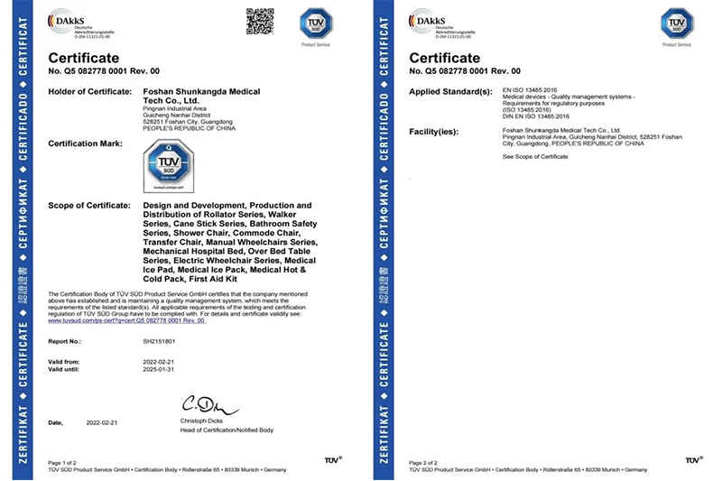 TUV SUD Product Service GmbH · Certificación