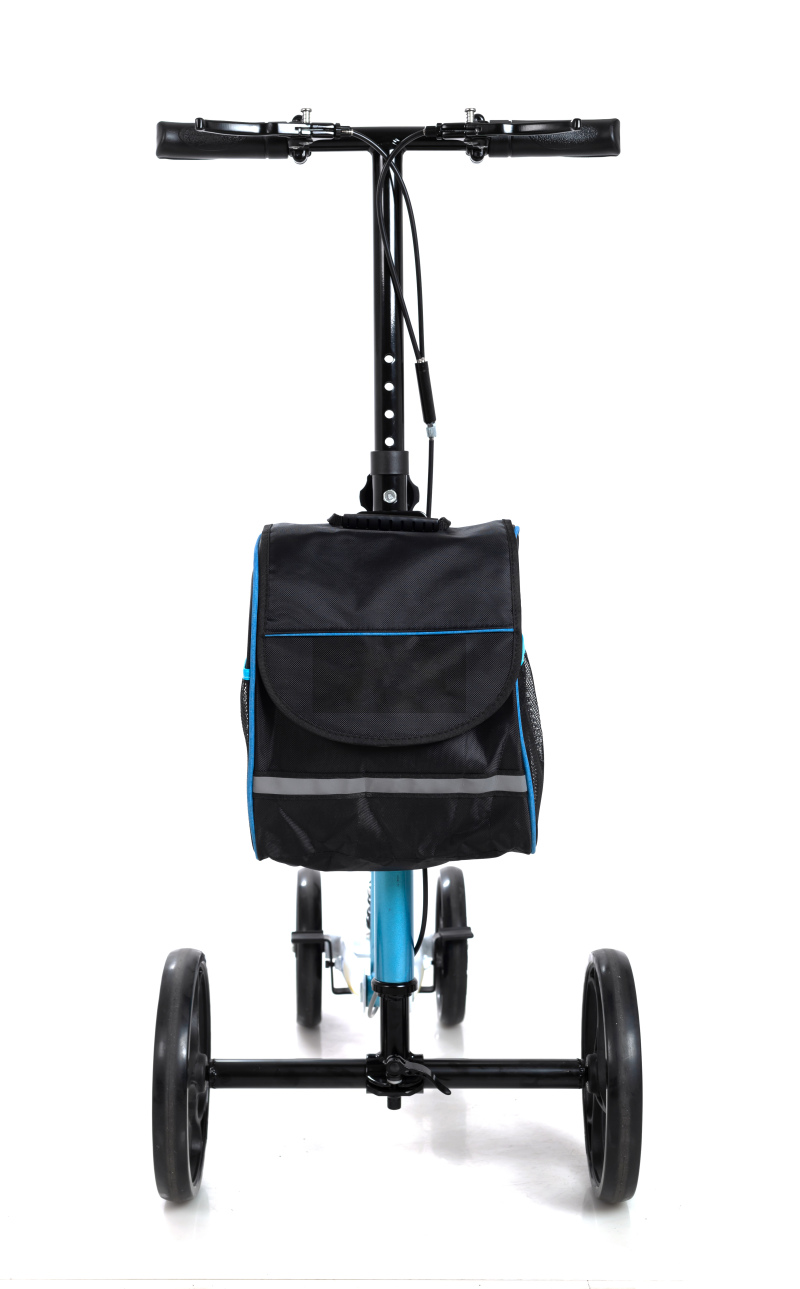Foldable Knee Scooter Walker for Foot Injuries with shopping bag