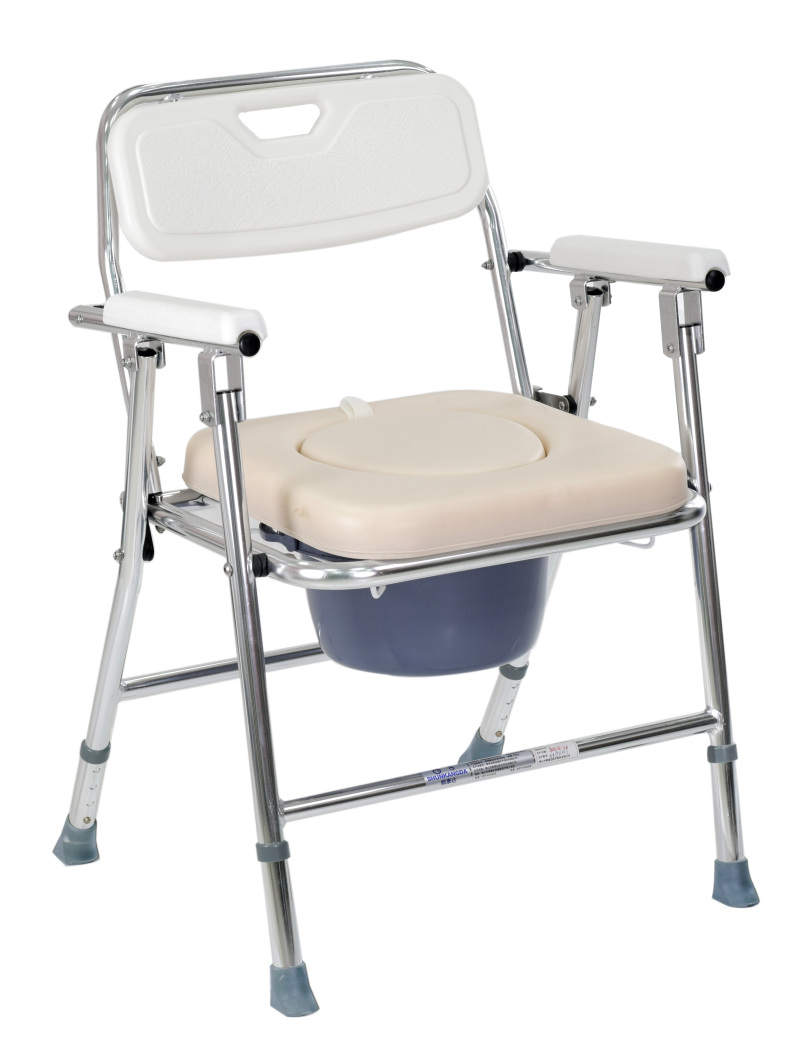 Comfortable Aluminum Commode Chair With Armrest