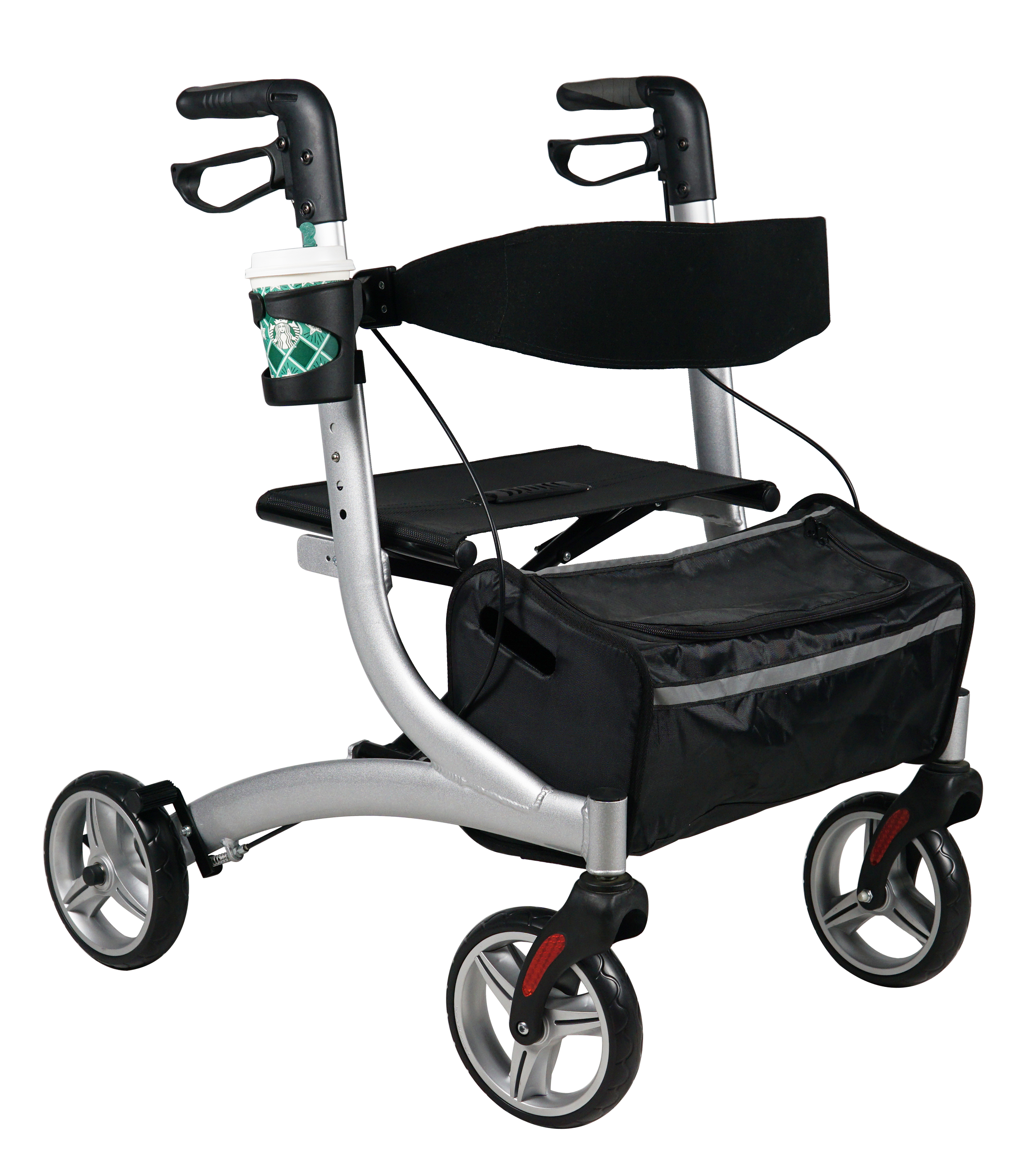Deluxe Rollator Walker for Folding with Seat