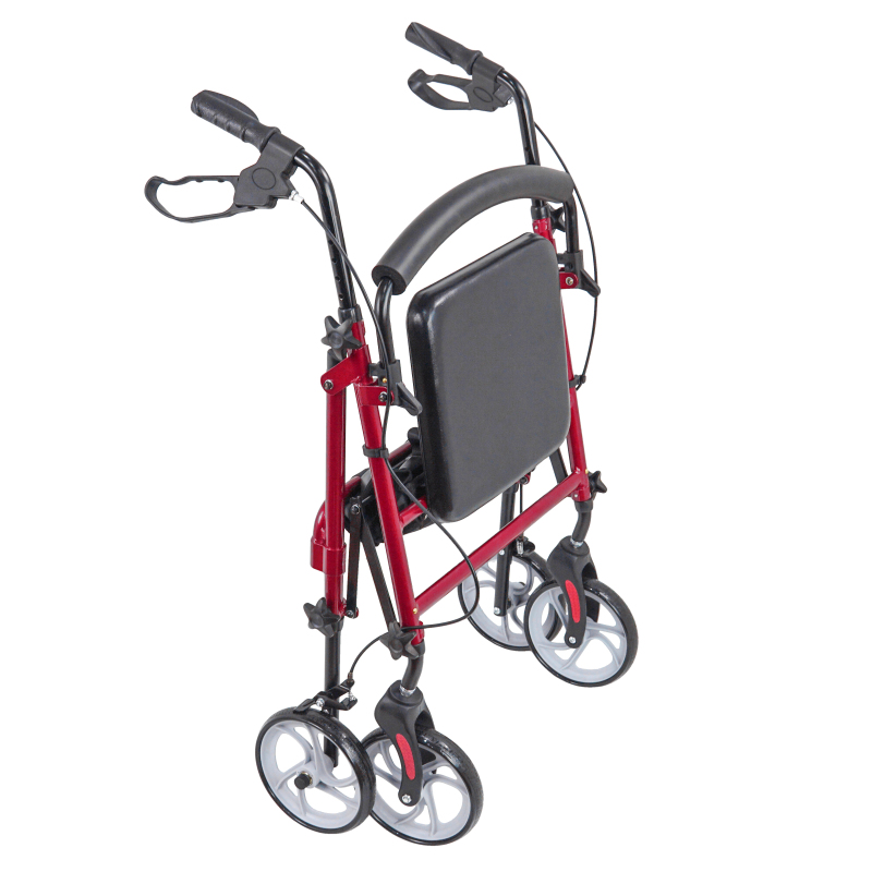 Delux Foldable Safety Aluminum Rollator with Detachable Bag