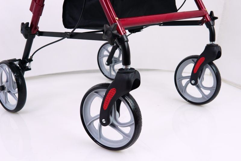 Delux Foldable Safety Aluminum Rollator with Detachable Bag
