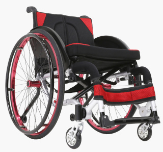 Fauteuil roulant en aluminium de sport léger de haute résistance