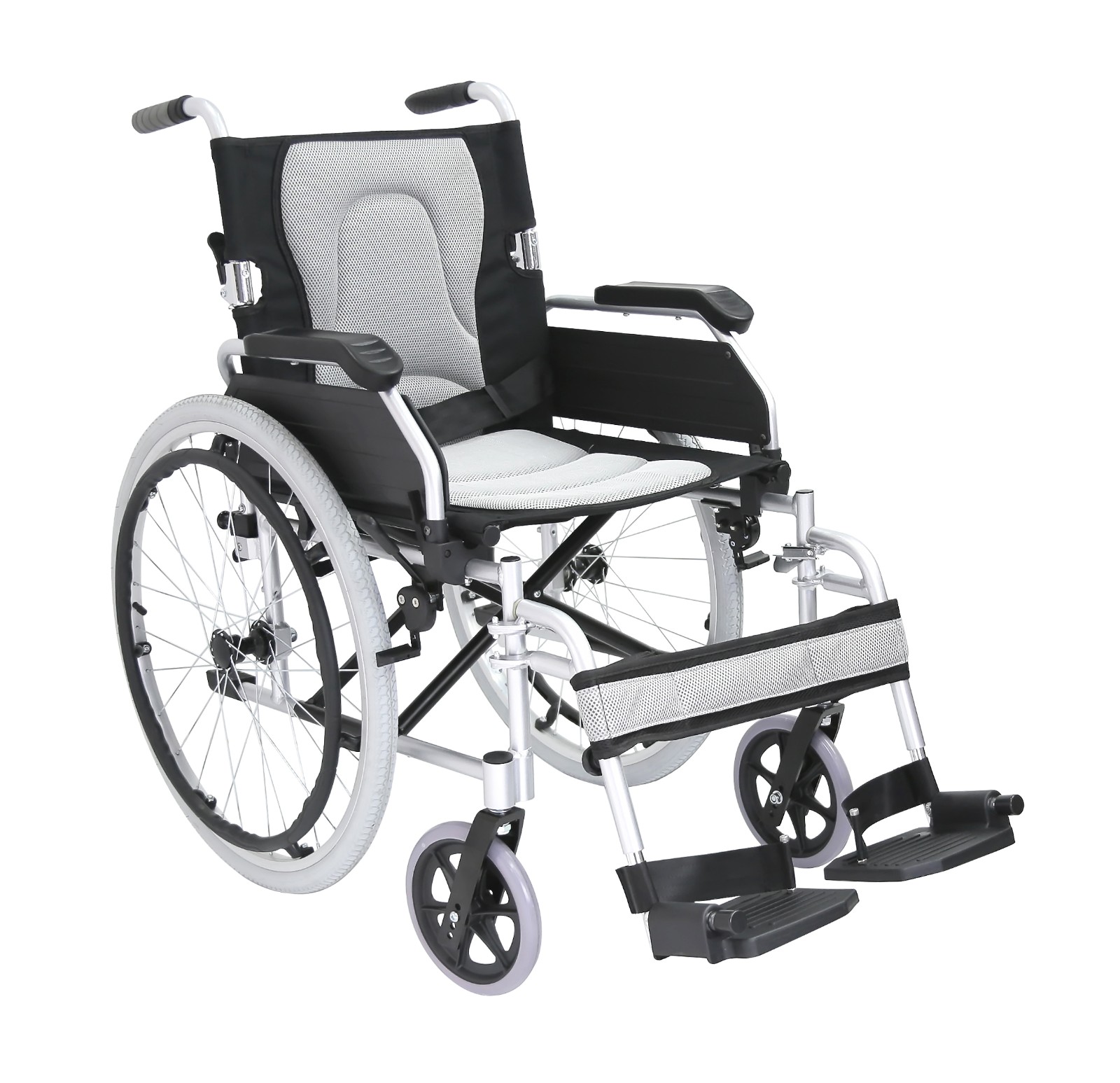 Light-weight Aluminum Functional Wheelchair with 22' solid rear wheel