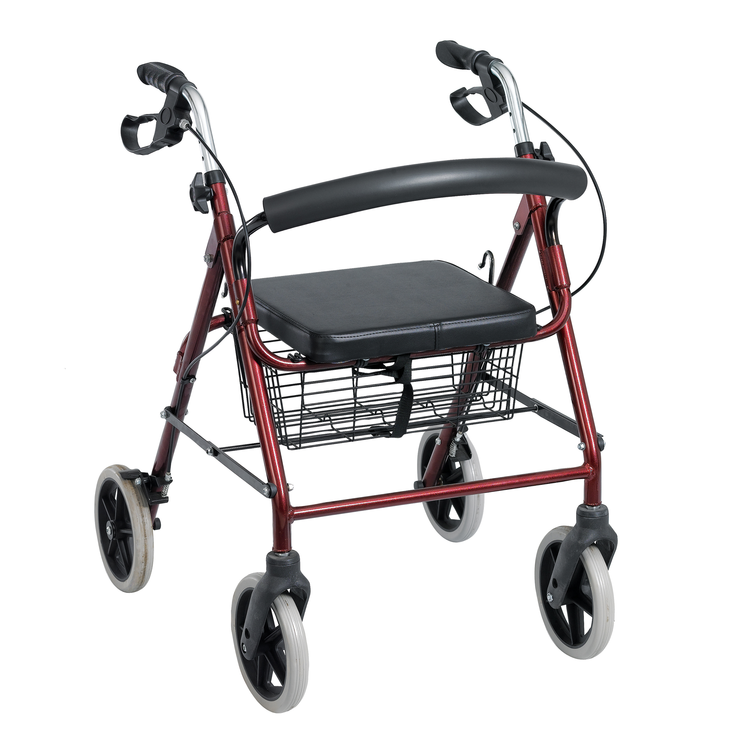 Rollator din aluminiu de siguranță cu greutate redusă, cu coș