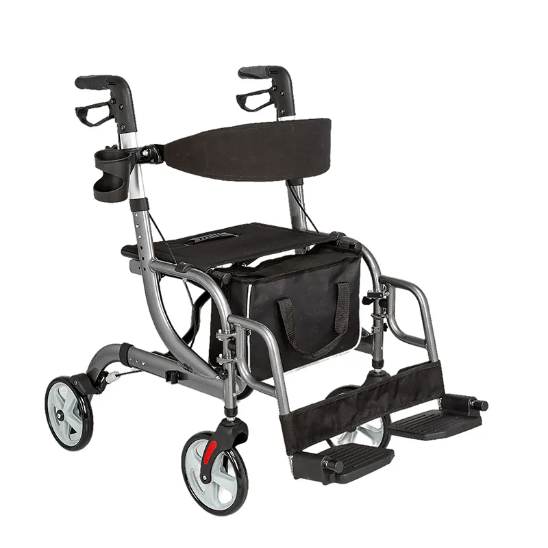 Which brands make lightweight and foldable rollator walkers?