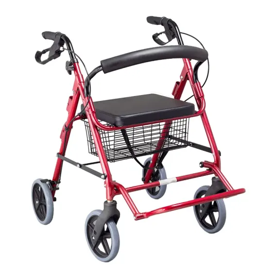 Can the elderly sit on a rollator walker and be pushed around?