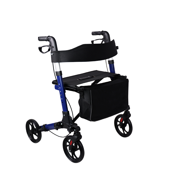 Aluminum Double Folding Rollator with Comfortable Seat