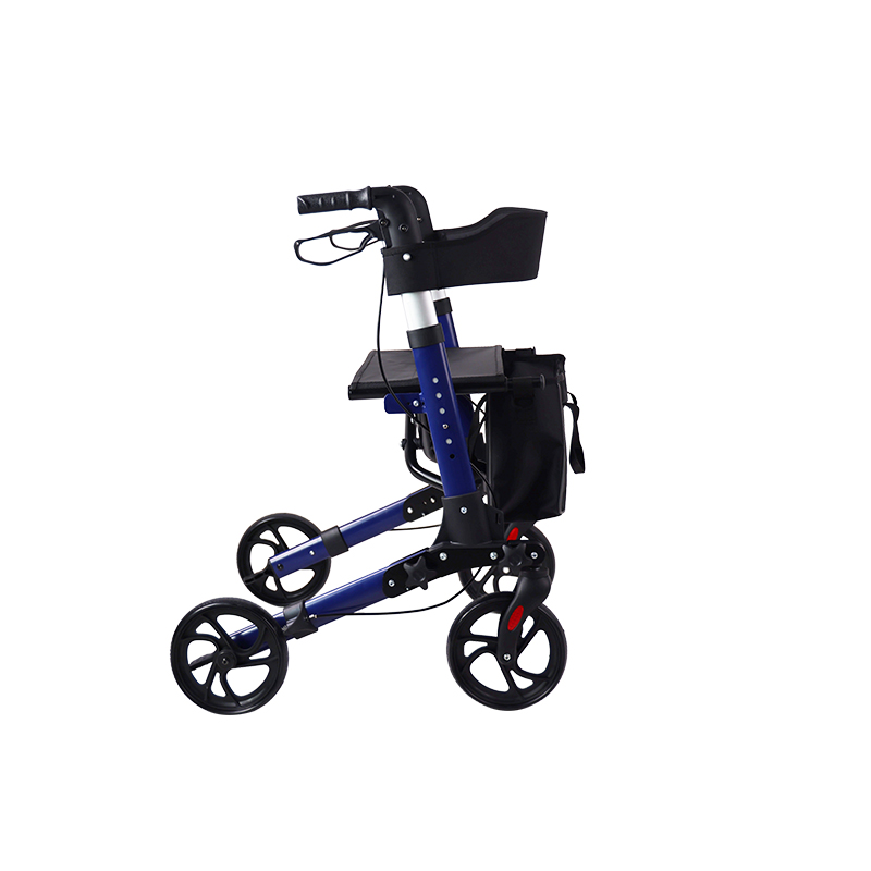 Aluminum Double Folding Rollator with Comfortable Seat