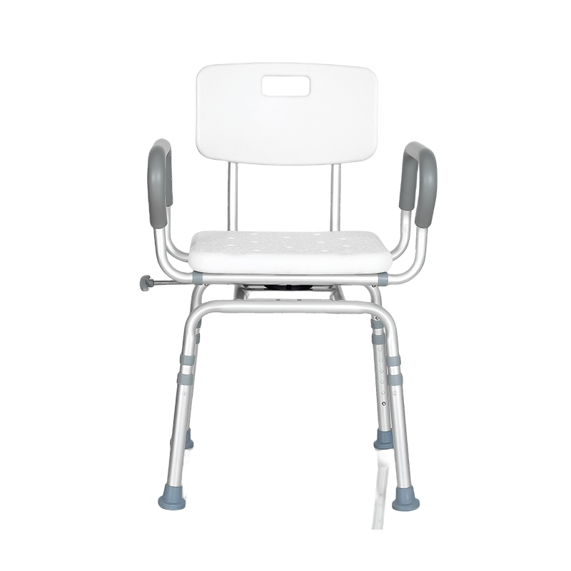 360°Swivel Aluminum Shower Chair with Hand-Rest and Tool 360°Swivel Aluminum Shower Chair with Hand-Rest and Tool