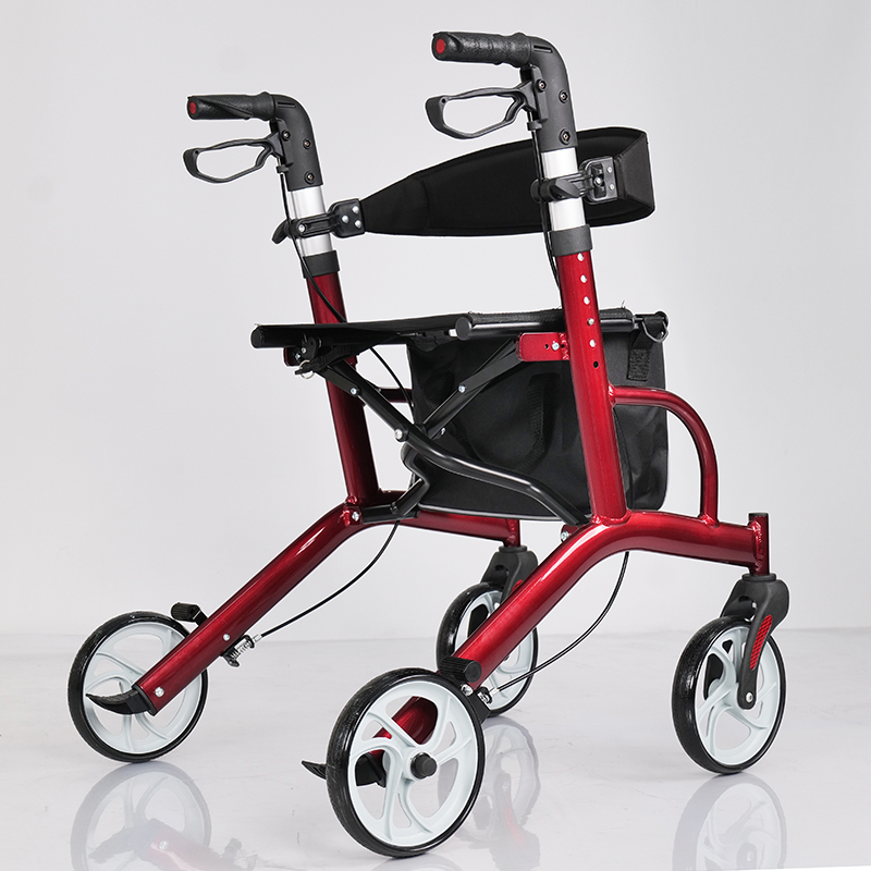 Lightweight Aluminum Reinforce Frame Rollator Walker For Seniors/Adults