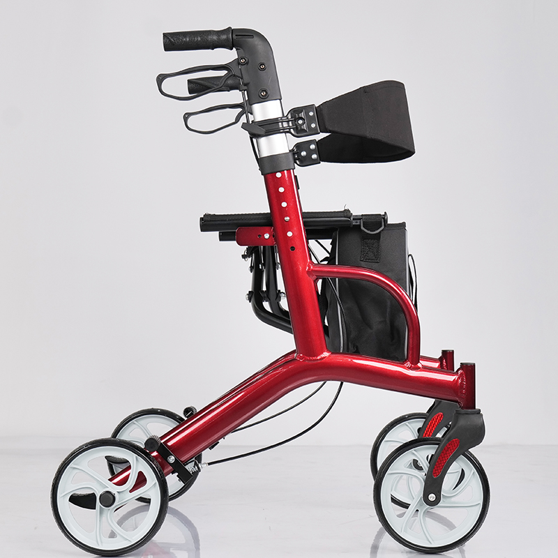 Lightweight Aluminum Reinforce Frame Rollator Walker For Seniors/Adults