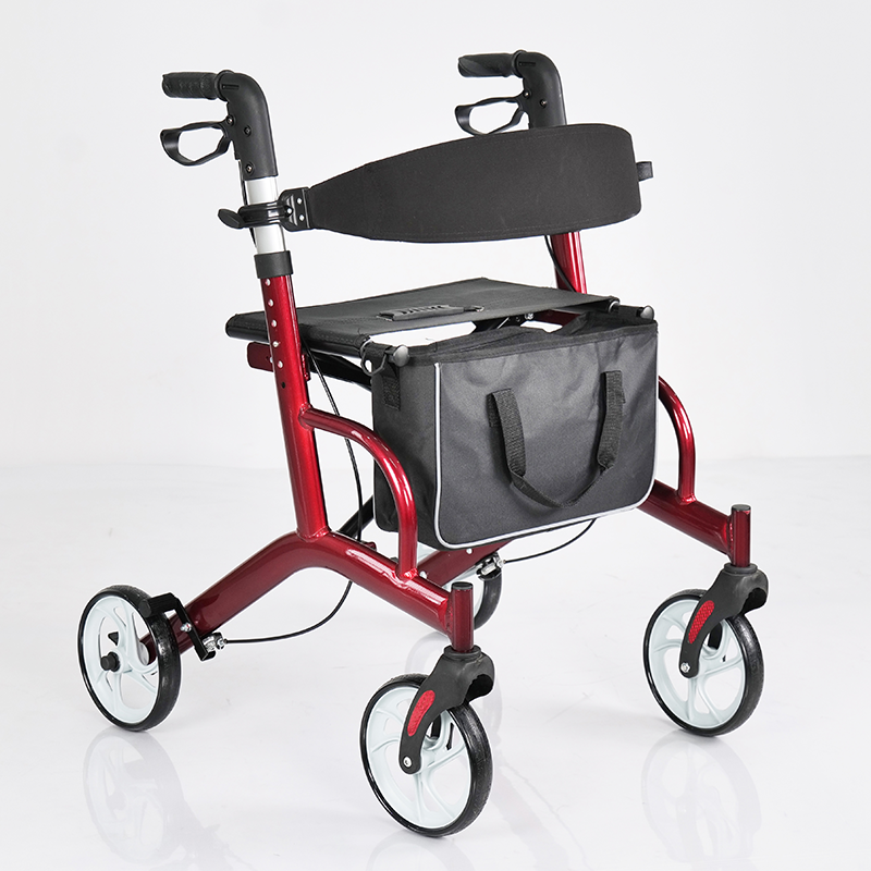 Lightweight Aluminum Reinforce Frame Rollator Walker For Seniors/Adults