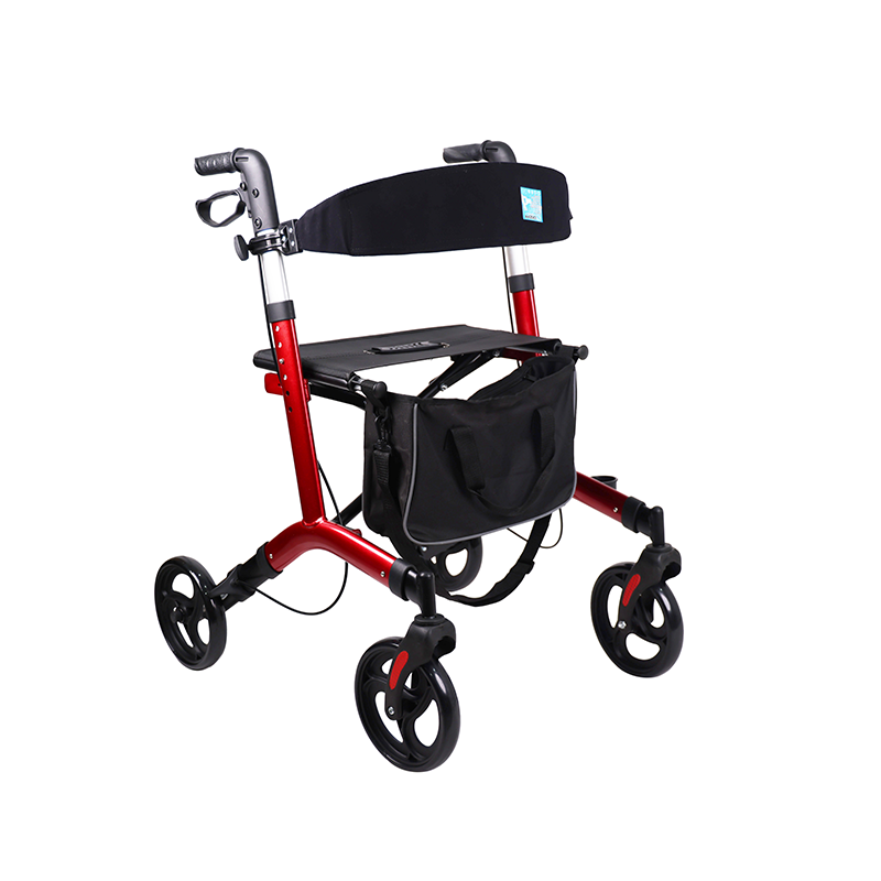 Light weight Rollator for Seniors with Seat and Four 8 inch Wheels