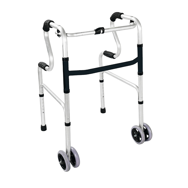 Aluminum Folable Step Walker with Wheels Aluminum Folable Step Walker with Wheels