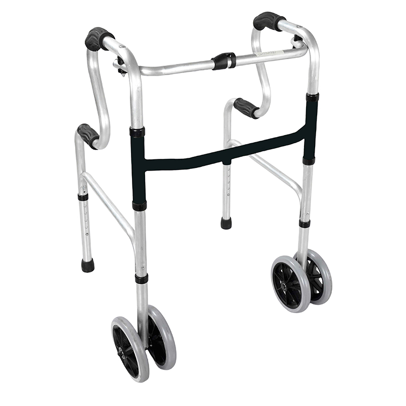 Aluminum Folable Step Walker with Wheels