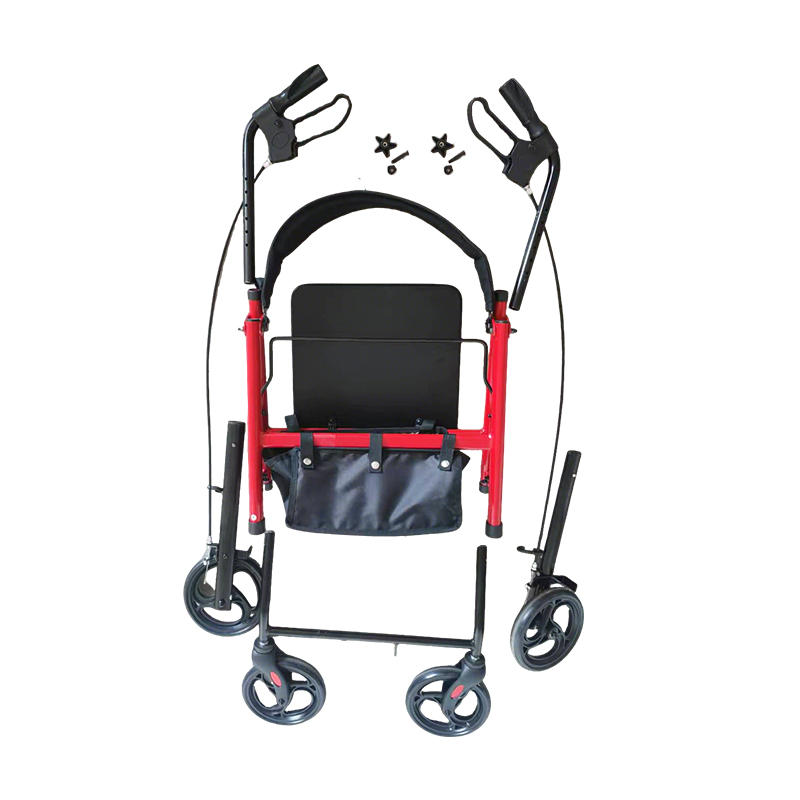 Aluminum Foldable Rollator with Footrest (KD-Version)