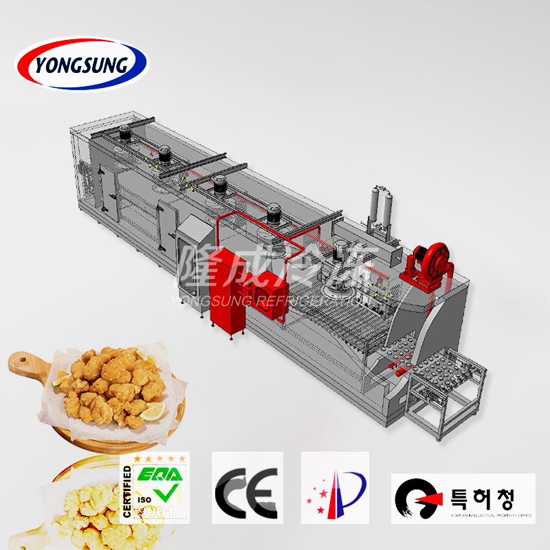 Mesh Belt Tunnel Freezer for Ready Meals