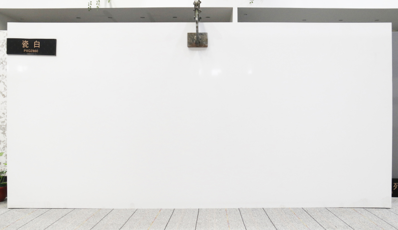 Encimera de piedra de cuarzo artificial blanco puro