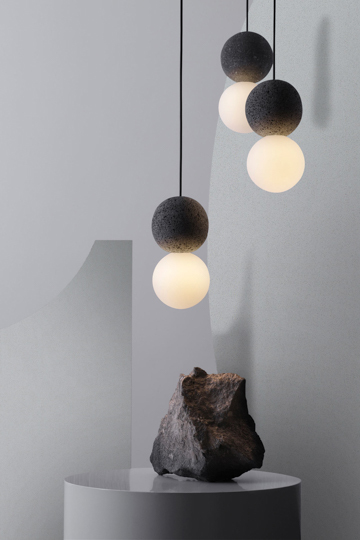 Laje de mármore projetada cinza moderna