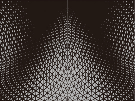 Schwarzes Interieur aus Kunststein