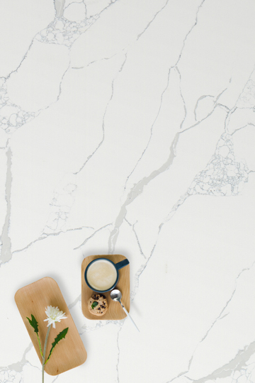 PXQZ111 Snow White Engineered Stone Quartz Table Top Kitchen Flooring