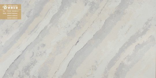 لوح سميك من الكوارتز الصناعي ذو شريط ملكي كامل الجسم