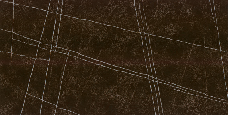 brun avec des veines blanches surface intérieure en quartz