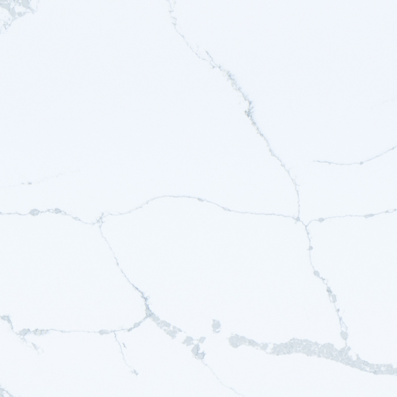 ポリッシュ ホワイト 人工水晶 ラウンド テーブル トップ