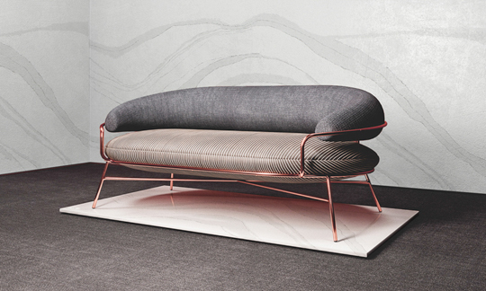 Calacatta Hill Lines Symbole Revêtement mural en quartz