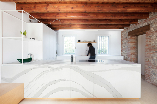 Calacatta Hill Lines Symbole Revêtement mural en quartz