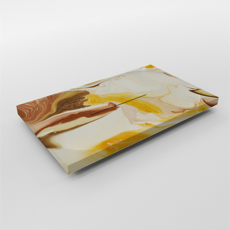 Полупрозрачная каменная полированная панель из искусственного оникса