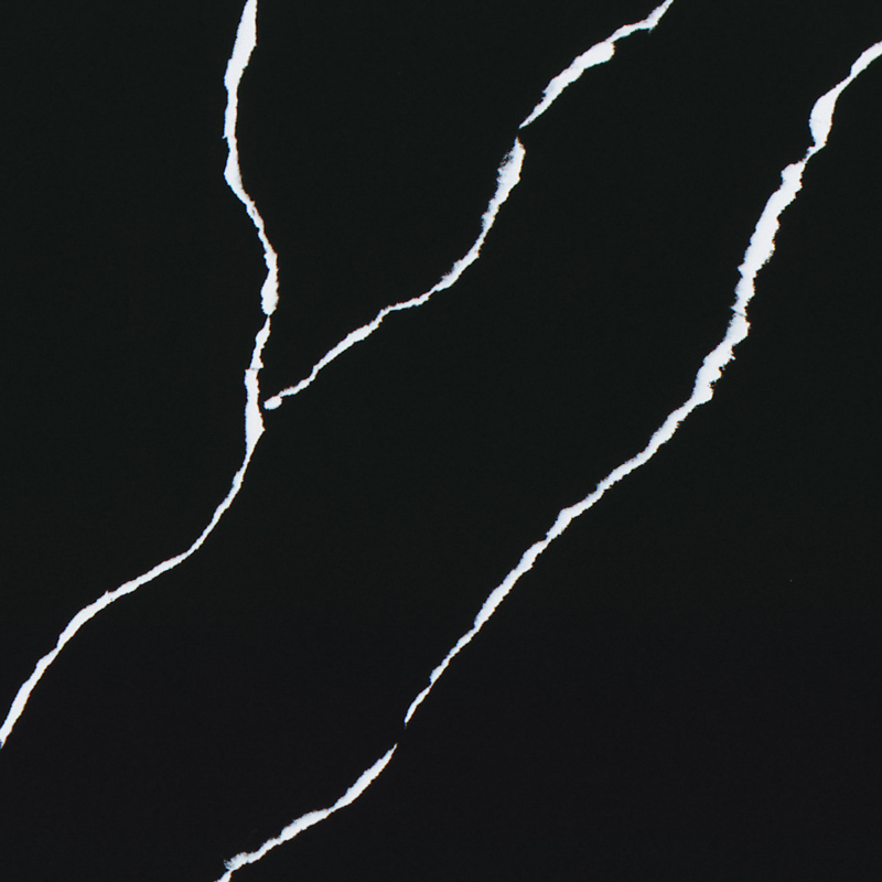 PXQZ180930-1 Black Calacatta Artificial Quartz Kitchen Wall Decoration