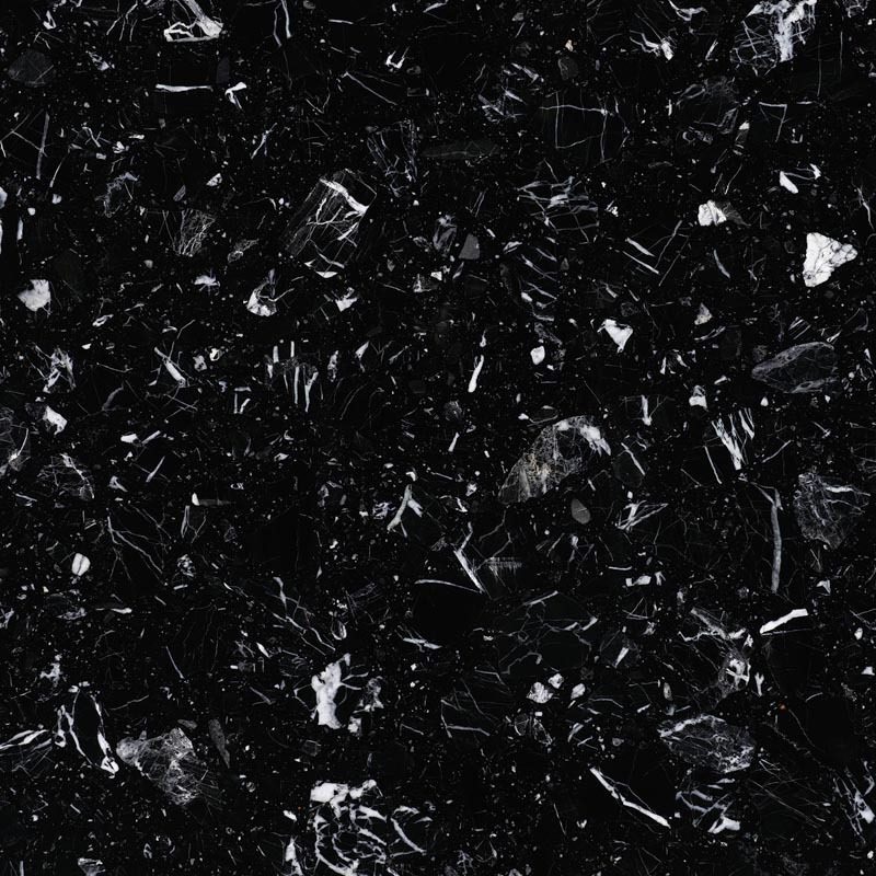 Conception de salle de bain en marbre noir Marquina