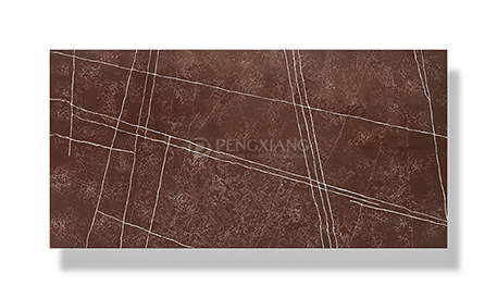 brun avec des veines blanches surface intérieure en quartz