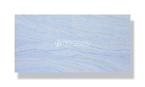 affichage de dalles de thème maritime de quartz artificiel bleu
