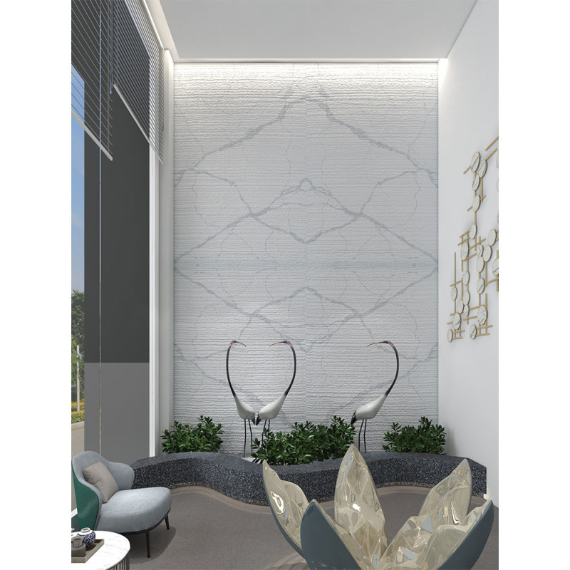 PXQZ180225-3 Bianco Statuario Calacatta Quartz Artificial Facing Stone