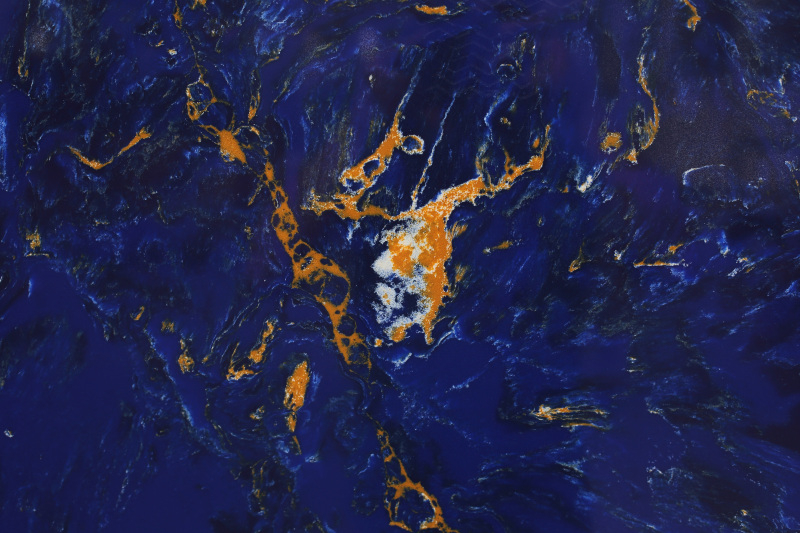 豪華なロイヤル ブルー クォーツ スラブ ホテルのロビー