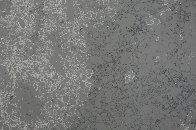 Superficie in quarzo alla moda con motivo effetto marmo